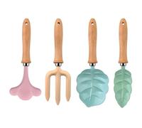 Garden Tools for Kids - 4 Piece Portable Digging Toy with Wooden Handle - Scoop And Rake Children Garden Set | For Outdoors On The Sand Games In The Sandbox And Lawn Or All