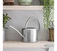 Garden Trading 1.9L Indoor Watering Can Galvanized Steel Houseplants Contemporary Small Metal Design With Narrow Spout And High Handle