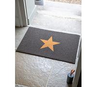 Garden Trading Charcoal Star Doormat Crafted in Coir | Indoor Use Only | H2 X W90 X D60cm
