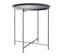 Garden Trading Charcoal Steel Outdoor Bistro Tray Table Only Foldable Removable Tray Top Matt Powder Coated Steel