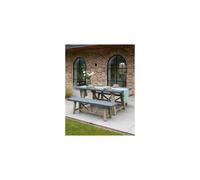Garden Trading Chilford Table & Bench Set - Large - Grey - Grey