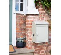 CKB LTD Extra Large Letterbox Mailbox Post Box Wall Mounted Lockable Secure Mail Storage Powder Coated Steel Metal Outdoor External For Letter Envelopes and Thin Parcels 50.5 x 35.5 x 26cm (Clay)