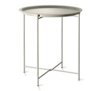 Garden Trading Clay Steel Outdoor Bistro Tray Table Only Foldable Removable Tray Top Matt Powder Coated Steel