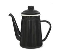 Garden Trading Coffee Pot: 1.1 Litre Enamelled Coffee Pot, Carbon