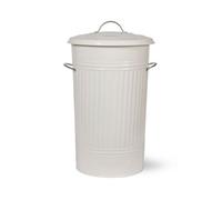 Garden Trading Compost Bin: 46 Litre Powder Coated Steel Classic Kitchen Bin, Chalk