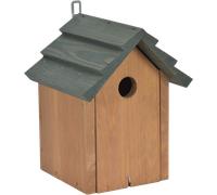Garden Trading Littleworth Bird House with Pitched Roof - Pine Wood, Olive Green - 1 item