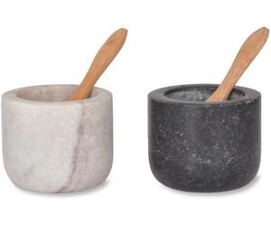 Garden Trading Marble and Granite Brompton Salt and Pepper Pots Kitchen Decor