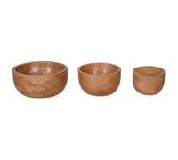 Garden Trading | Midford Bowls | Set of 3 | Mango Wood Bowls | Natural Set of 3