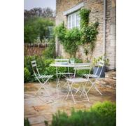 Garden Trading Rive Droite Outdoor Patio 4 Seater Bistro Table Chairs Clay Steel