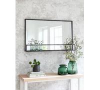 Garden Trading Sapperton Indoor Mirror Bathroom Hallway Shelf 60X100Cm Black