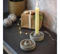 Garden Trading Set Of 2 Cement Candle Holder Traditional Decorative Dining Table Centre Piece Mantlepiece Decoration For Tall Candlesticks
