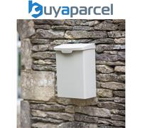 Garden Trading Shipton Clay Cream Letter Post Mail Box With Lock Wall Mounted