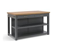 Garden Trading Walcote Kitchen Island Forest Green Wood