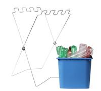Garden Trash Bag Stand | Folding Metal Garden Garbage Bag Support Frame | Waste Storage Support Rack Adjustable for Kitchen Cooking Yard Leaves Weeding Balcony Camping Laundry