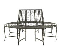 Garden Tree Bench Outdoor Bench Chair Balcony Patio Bench Seat Steel vidaXL
