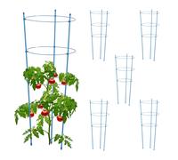 Garden trellis climbing plant support 3 rings blue colour trellis frame set