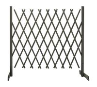 Garden Trellis Fence Grey 180x100cm Solid Firwood Expandable Privacy Screen Eco