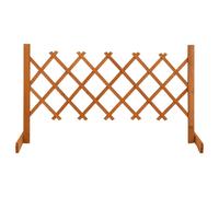 vidaXL Solid Firwood Garden Trellis Fence Orange 120x60 cm Extending Barrier