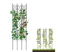 Garden Trellis for Climbing Plants, 135cm Tall Metal Garden Trellis Panels, Black Plant Climbing Frame for Vines Rose Flowers Vegetables