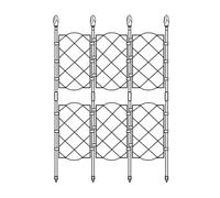 Garden Trellis for Climbing Plants, Metal Garden Trellis Panels, Black Plant Climbing Frame for Vines Rose Flowers Vegetables(90x46.5cm)