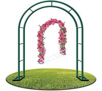 Garden Trellis for Climbing Plants - Sturdy Metal Rose Arch 7.2ft Weatherproof Support for Outdoor Decoration (Black, 240 cm x 220 cm)