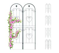 Trellis Set of 2, Metal, 180 x 50 cm, Garden Climbing Aid, Vintage,Dark Green
