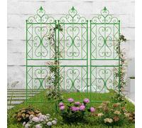 Garden Trellis Netting Support e for Plants RustResistantEasy to Install Rose Trellis Green Set of 2 (50x185cm)