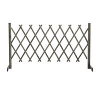 Garden Trellis Panel grey 150x80 cm Solid firwood expandable decorative outdoor