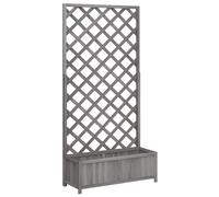 Garden Trellis Planter Outdoor Flower Box Raised Bed Solid Firwood vidaXL