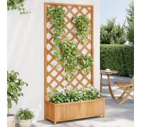 Garden Trellis Planter Outdoor Flower Box Raised Bed Solid Firwood vidaXL