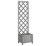 Garden Trellis Planter Outdoor Flower Box Raised Bed Solid Firwood vidaXL
