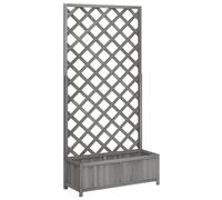 Garden Trellis Planter Outdoor Flower Box Raised Bed Solid Firwood vidaXL