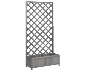 Garden Trellis Planter Outdoor Flower Box Raised Bed Solid Firwood vidaXL