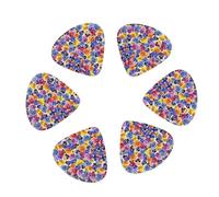Garden Tricolor Pansy Flower 12 Pack Guitar Picks Plectrums with Organizer Storage Box, Guitar Picks for Bass Electric Acoustic Guitars Ukulele