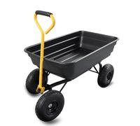 Ecovelò Trolley Folding 250 kg CARRIOLA Gardening Hand Trailer, Metal, Black, M
