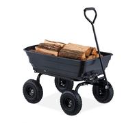 Garden trolley Tipping Wagon Collapsible Handcart 4 Wheels 250 kg Garden Cart