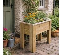 Garden Troughs and Planters Hand Made Raised Wooden Garden Flower Trough, Vegetable Herb Planter - 75Cm High