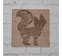 Garden Troughs and Planters Mandala Style Fox Wooden Wall Art