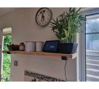 Garden Troughs and Planters Rustic Wood Shelf, Reclaimed Scaffold Board 90Cm Long With Brackets And Fixings - Clear/natural