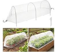 Garden Tunnel Kit,Garden Bed Tunnel Net,4Ft Plant Protector Cover 6 Stakes For Raised Beds,For Vegetables Herbs Strawberries White