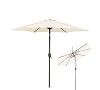 Garden Umbrella Parasol 1 Pcs, Outdoor Sun Shade With Tilt Function, 2.7M Garden Sun Parasol With 8 Sturdy Ribs, Wine Red, Dark Green, Beige, Khaki, For Beach, Pool, Patio, Patio Umbrella (D