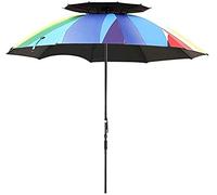 Garden Umbrella Parasol Sun Parasol Umbrella Garden 7.2Ft 2.2M Patio Umbrella, Outdoor Parasol With Tilt Crank For Pool Fishing Beach Use, Waterproof Uv Protection, No Base (Style 1)