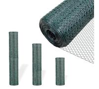 Garden Universe Chicken Wire Mesh - PVC Coated Steel Wire Mesh Fencing Roll, Green Rust-Proof Fencing with 25mm Hole Spacing | (W04-3) H 60cm x L 50m.