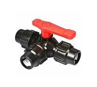 Garden valves, 1pcs T Type PE Quick Connect Pipe Connector(Black,50mm)