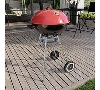 Garden Vida Memphis Kettle BBQ Grill Freestanding Barbecue Garden Outdoor Portable Picnic Party Camping Red & Black