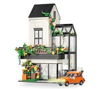 Garden Villa House Building Blocks Set, 998 PCS Flower House Building Kit, Greenhouse Architecture Model Bricks Toys, Gift for Adults and Teenager