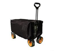 Garden Wagon Dust Cover with Waterproof Oxford Material, Adjustable Drawstring Lock Prevents Wind Lift for Reliable For Protection During Outdoor Activities (Black)