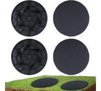 Garden Walking Stones | 4 Sheets 39.5 x 39.5 cm ABS Resin PC Natural Look | Decorative Pebbles, Stakes Included | Non Slip, Light, Solid, Durable | Path, Allée, Terr