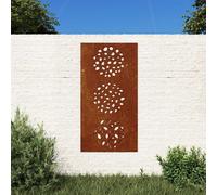 Garden Wall Art 105x55 cm Corten Steel Leaf Cutout Panel Rusty Corten Metal Wall