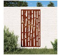 Garden Wall Art Corten Steel Rusty Bamboo Panel 105x55cm Outdoor for Garden Gate